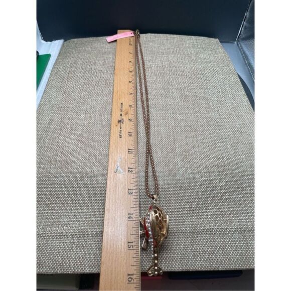 NWT BETSEY JOHNSON RHINESTONE HELICOPTER CHOPPER NECKLACE 3D & Propeller Spins - Picture 7 of 14